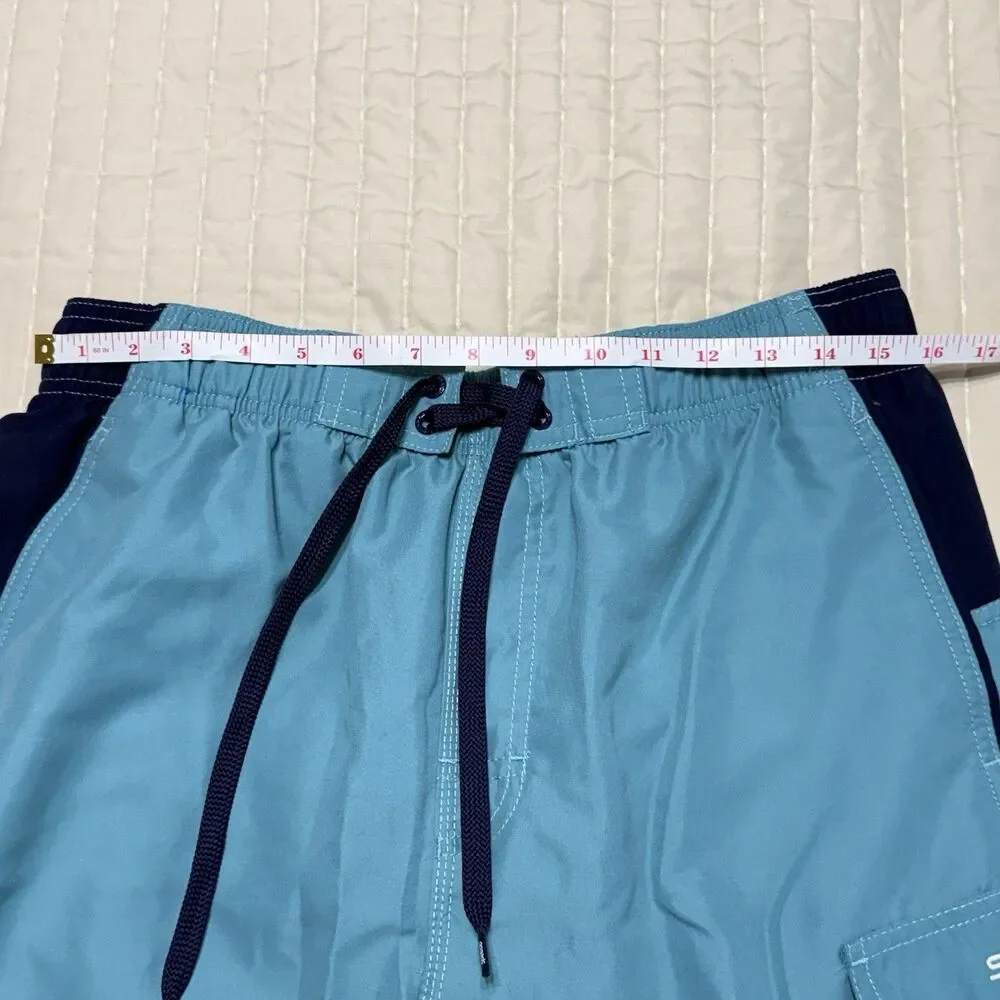 Speed Men’s Swimsuit | Teal & Black | Adult Large | Multiple Pockets